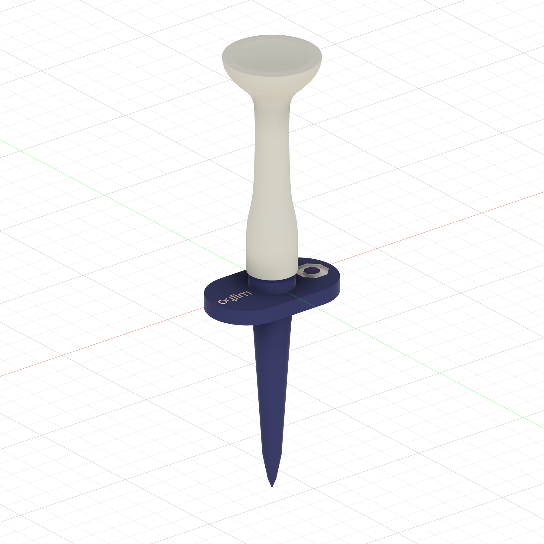 Fusion render of the Optim EverTee with a rigid ground spike and flexible ball cup